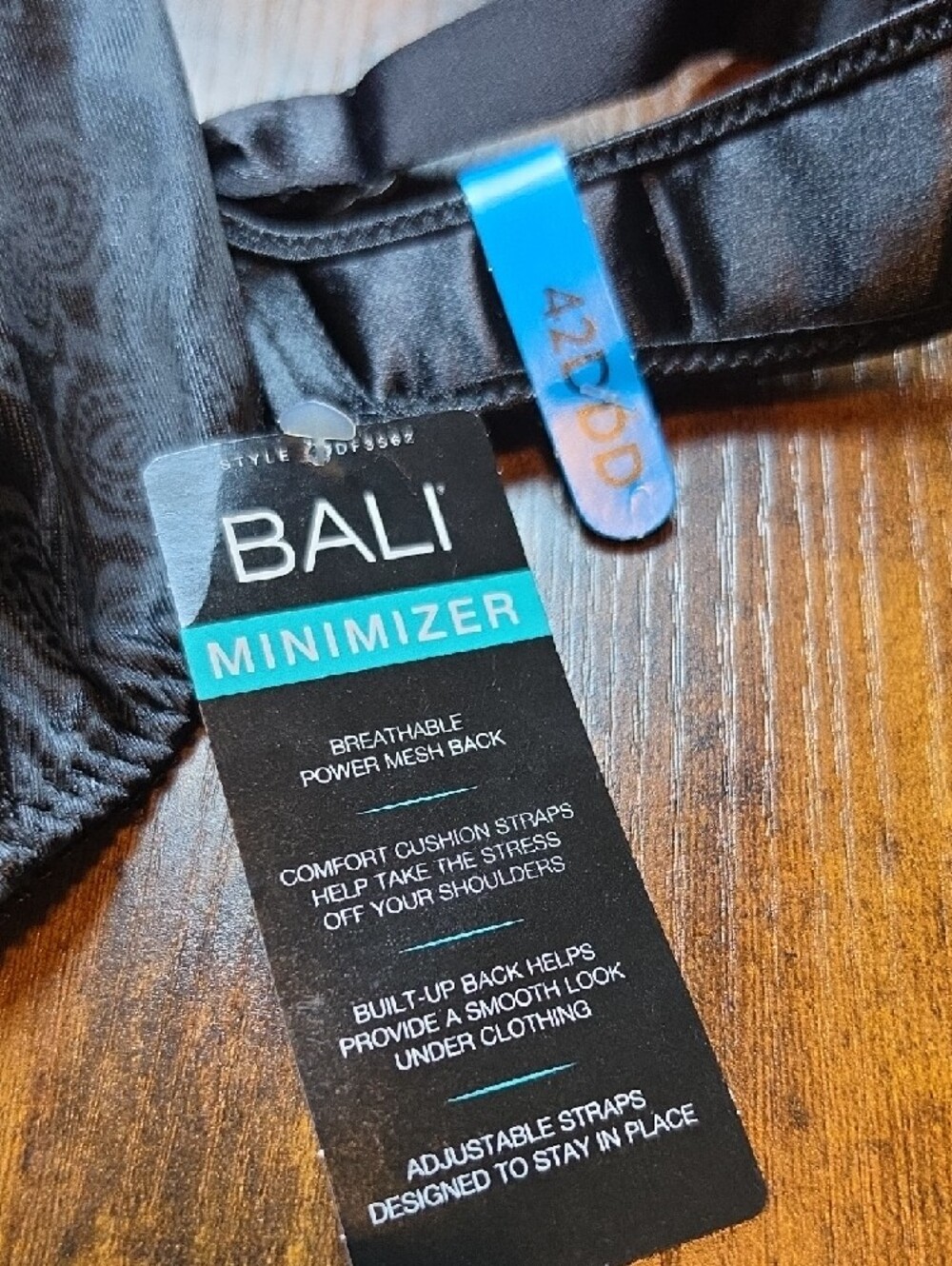 BALI Minimizer‎ Bra 42DDD | NWT Black Underwire Smoothing Bra Style DS3562 - Picture 2 of 6